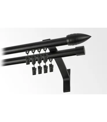 Garniža dvojitá hliníkový profil Black koncovka Potisk Frez