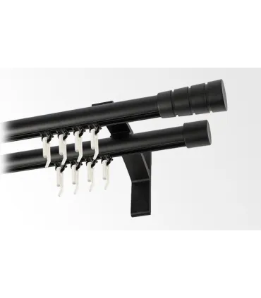 Garniža dvojitá hliníkový profil BLACK koncovka Stozek Frez