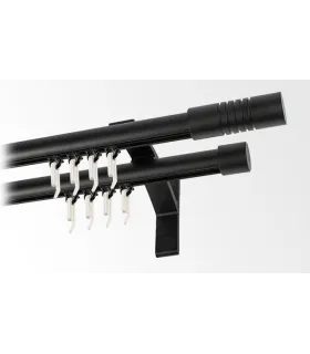 Garniža dvojitá hliníkový profil BLACK koncovka 5 Frez