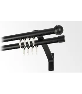 Garniža dvojitá hliníkový profil BLACK koncovka Gula Frez