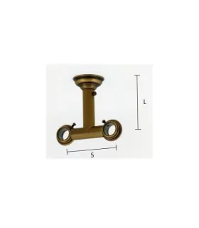 Classic držiak dvojitý stropný zatvorený diam.20/20mm