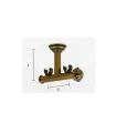 Classic Doppelhalter Deckenbefestigung dekorativ Diamant 20/20mm