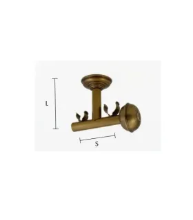 Classic držiak dvojitý stropný hladký diam.30/20mm