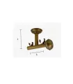 Classic Doppelhalter Deckenbefestigung glatt diam.30/20mm