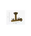 Classic Doppelhalter Deckenbefestigung glatt diam.20/20mm