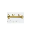Art Deco Doppelhalter glatt, Diam. 20/20 mm