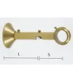 Art Deco Doppelhalter für Stange/Schienen