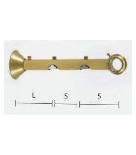 Art Deco držiak trojitý tyč/kolajnica/kolajnica