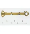 Art Deco dreifacher Halter Stange/Schienen/Schiene