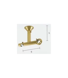 Art Deco držiak dvojitý stropný tyč/kolajnica