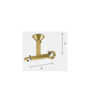 Art Deco držiak dvojitý stropný tyč/kolajnica