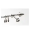 Metall-Gardinenstange Effekt-Edelstahl Ø 19 mm - Stizok inner