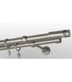 Metall-Gardinenstange Satin-Nickel Ø 19 mm - Cylinder Crystal