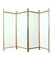 Paraván 4-flügelig beige Palisander