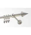 Metall-Gardinenstange Satin-Nickel Ø 19 mm - Stizok inner