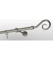 Metall-Gardinenstange Satin-Nickel Ø 19 mm - Hak