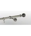 Metall-Gardinenstange Satin-Nickel Ø 19 mm - Verona