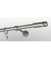 Metall-Gardinenstange Satin-Nickel Ø 19 mm - Cylinder Crystal