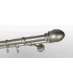 Metall-Gardinenstange Satin-Nickel Ø 19 mm - Beluno