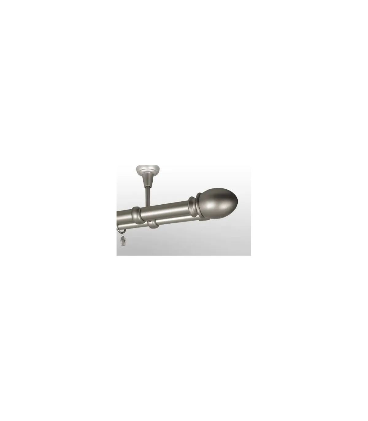 Metall-Gardinenstange Satin-Nickel Ø 19 mm
