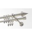 Metall-Gardinenstange Satin-Nickel Ø 19 mm - Stizok inner