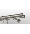 Metall-Gardinenstange Satin-Nickel Ø 19 mm - Duo