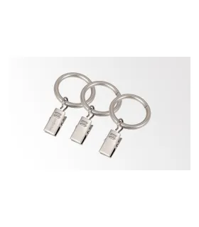 Krúžok so štipcom kus satin nickel Ø19 mm