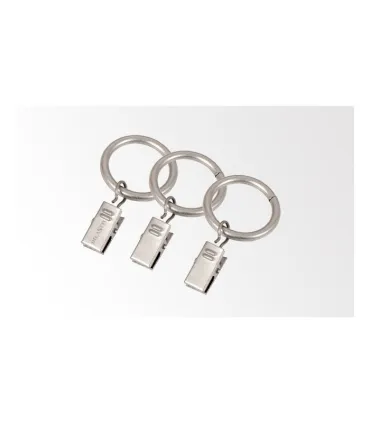 Krúžok so štipcom kus satin nickel  Ø19 mm