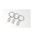 Ringgleiter mit Klammer Stück Satin-Nickel Ø19 mm