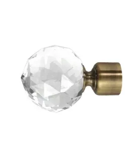 Koncovka Crystal Gula antik  Ø25 mm kus