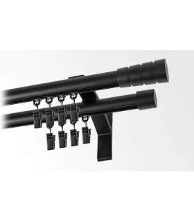 Garniža dvojitá hliníkový profil BLACK koncovka Stozek Frez