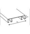 Vorhangschiene Aluminium ZS2 mit 60mm Abstand