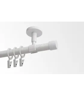 Jednoduchá 19mm biela leskla koncovka Pullo