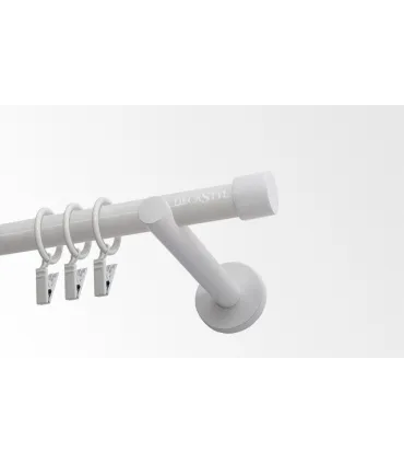 Jednoduchá 19mm biela leskla koncovka Pullo