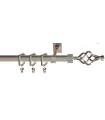 Quadro einläufige Gardinenstange Satin-Nickel Azur