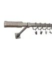 Quadro einläufige Gardinenstange Satin-Nickel Treskano