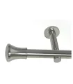 Metall-Gardinenstange Effekt-Edelstahl Ø 19 mm - Koloseo glatt Halter einfach simple