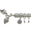 Metall-Gardinenstange Satin-Nickel Ø 19 mm - List rose