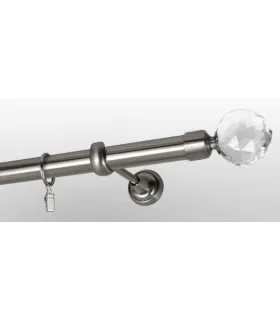 Efekt-nerezová oceľ  Ø 25 mm - koncovka Crystal Gula tyč hladká