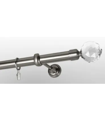 Efekt-nerezová oceľ  Ø 25 mm - koncovka Crystal Gula tyč hladká