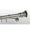 Metall-Gardinenstange Satin-Nickel Ø 25/19 mm - Koloseo
