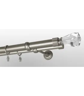 Satin nickel Ø 25/19 mm - Crystal Cone