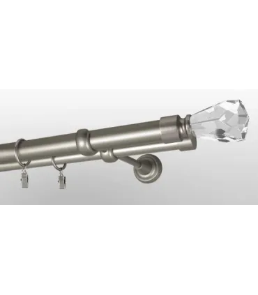 Satin nickel Ø 25/19 mm - Crystal Cone