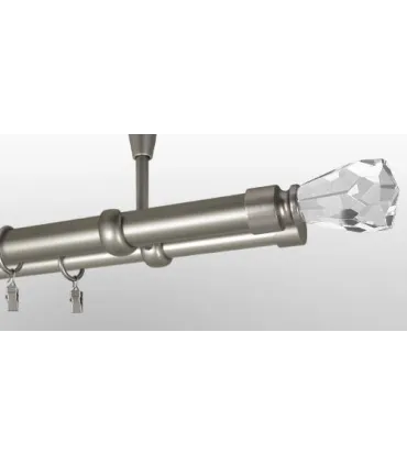 Satin nickel Ø 25/19 mm - Crystal Cone