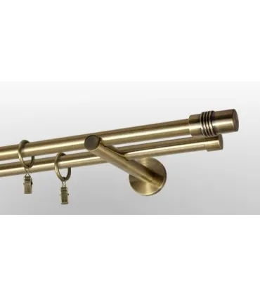 Antik dvojitá Ø 19mm koncovka - Cylinder