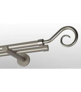 Satin nickel Ø 19mm koncovka - Hak