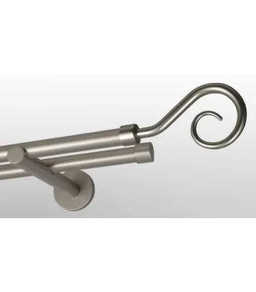 Satin nickel Ø 19mm koncovka - Hak