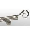 Metall-Gardinenstange Satin-Nickel Ø 19mm Endstück - Hak