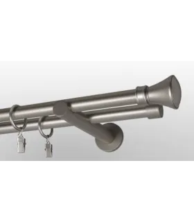 Satin nickel Ø 19mm koncovka - Koloseo