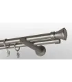 Metall-Gardinenstange Satin-Nickel Ø 19mm Konsole - Koloseo